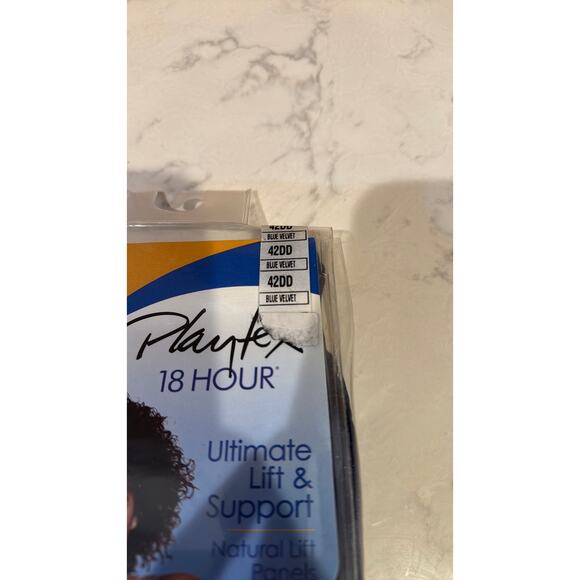 Playtex 18-Hour Ultimate Lift & Support Wireless Bra 4745 sz 44DD blue velvet - Picture 2 of 4